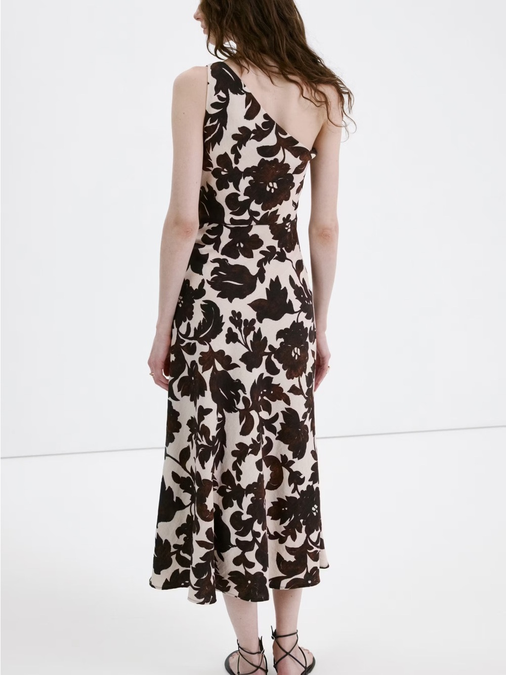 NWT (size M) MANGO ASYMMETRICAL FLORAL-PRINT DRESS - Picture 2 of 8